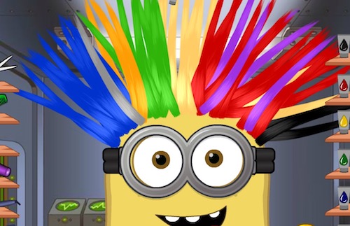 Minion at hair salon