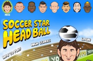 Soccer star head ball