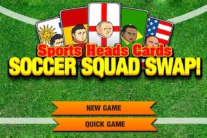 Sports heads cards soccer