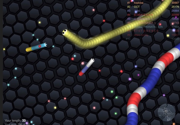 Slither.io snake game - Unblocked Games