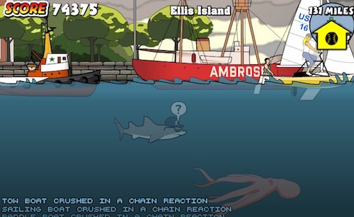 New York Shark - Flash Game Playthrough 