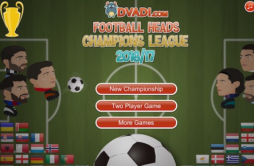 FOOTBALL HEADS CHAMPIONS LEAGUE 2016/17 jogo online no