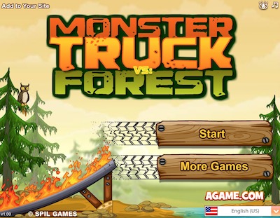 monster truck vs forest
