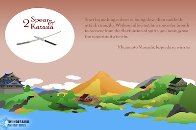 spear and katana